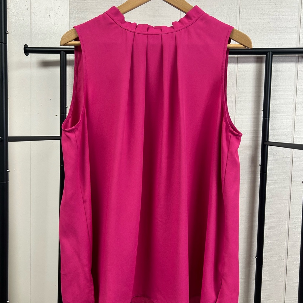 Vince Camuto Ruffle-Trim Sleeveless Camisole - Hot Pink